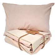 Комплект постільної білизни SoundSleep Stonewash Doble Pink Milk рожево-молочний - Фото №3