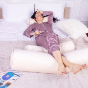 Подушка-валик 8523 Velvet Line 28-0004 Cream 50% memory велюр MirSon - Фото №8