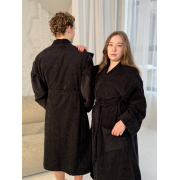 Халат кімоно махровий унісекс SoundSleep чорний - Фото №9