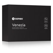 Двустороннее постельное белье Venezia премиум-сатин Sonex черный-серый - Фото №8