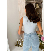 Майка жіноча базова в'язана Art Knit блакитна - Фото №6