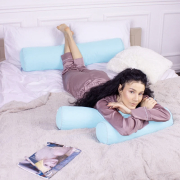 Подушка-валик 8101 Eco Line Blue EcoSilk мікросатин MirSon - Фото №5