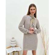 В'язане плаття Cotton Art Knit колір льону - Фото №3