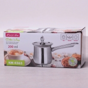 Турка для кави Kamille 200мл з кришкою з нержавіючої сталі 4363 - Фото №3