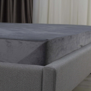 Простирадло велюрове на гумці Velour ТЕП сіре - Фото №3