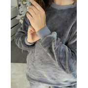 Жіноча тепла піжама Теплик VEL031 джемпер і штани Cosy сіра - Фото №3