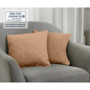 Подушка декоративна Велюр ТЕП золотий беж - Фото №3