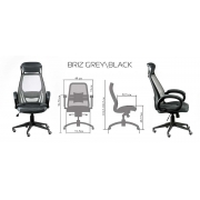 Офісне крісло Briz Grey/Black Special4You E4909 - Фото №3