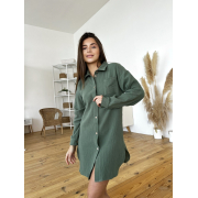 Сорочка жіноча з мусліну Coconut Cosy MD05 зелена - Фото №4