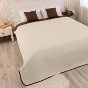 Двусторонее покрывало Барселона Руно шоколадно-молочное - Фото №9