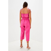 Комбінезон лляний на зав'язках Прованс фуксія - Фото №4