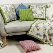 В'язана наволочка декоративна Коси Прованс волошкова - Фото №4