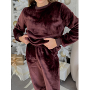 Жіноча тепла піжама Теплик VEL051 джемпер і штани Cosy шоколад - Фото №5