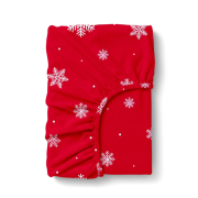 Простирадло на гумці Snowflakes Cranberry фланель Cosas висота 20 см - Фото №3