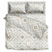 Комплект постільної білизни SoundSleep Rioba сатин бежевий - Фото №3