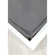 Простынь на резинке Grey сатин-страйп LightHouse - Фото №6