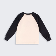 Лонгслив для девочки ФТ49 супрем Бемби Y20-черный-молочный - Фото №3