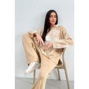 Штани в'язані Vibe Wool Art Knit бежевий - Фото №3