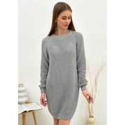 Сукня в'язана Cotton Art Knit сіра - Фото №3