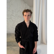 Халат кімоно махровий унісекс SoundSleep чорний - Фото №6