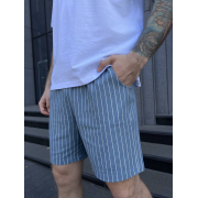 Шорти чоловічі лляні літні Cosy сіро-блакитні - Фото №6