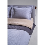 Покривало з наволочками бавовняне Bardoc SoundSleep двостороннє графіт+сірий - Фото №10