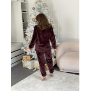 Жіноча тепла піжама Теплик VEL051 джемпер і штани Cosy шоколад - Фото №4