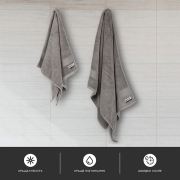Набір із 2 махрових рушників Altea Sonex графіт - Фото №3