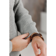 Светр чоловічий в'язаний на блискавці Art Knit сірий - Фото №7