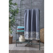 Рушник для сауни та пляжу Maya Arya чорний - Фото №3