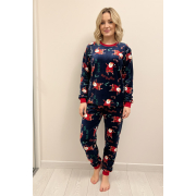 Жіноча тепла піжама Santa VEL061 джемпер і штани Cosy синя - Фото №6