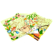 Набір із 3 кухонних вафельних рушників Великдень Руно салатовий - Фото №3