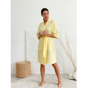 Халат кімоно жіночий мусліновий Cosy лимонний - Фото №6