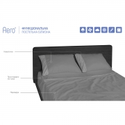 Простирадло на гумці сатинова Aero Carbon Grey Sonex - Фото №4