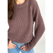 Джемпер в'язаний Cotton Art Knit шоколад - Фото №6