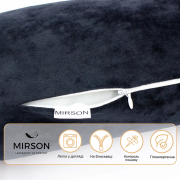 Подушка-валик 8526 Velvet Line 28-0007 Black 50% memory велюр MirSon - Фото №5