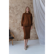 Джемпер в'язаний Katrin new Art Knit кориця - Фото №4