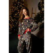 Костюм домашній жіночий велсофт German Volf 25143 комбінований - Фото №3