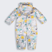 Комбінезон зимовий КБ215 плащівка Бембі X01-сірий-принт - Фото №3