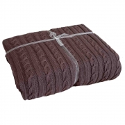 Плед в'язаний бавовняний Exclusive Nature Прованс шоколадний - Фото №5