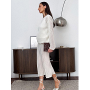 Джемпер вязаный Soft Art Knit молочный - Фото №4