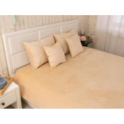 Покривало декоративне двостороннє Velour beige Ромб Руно - Фото №3
