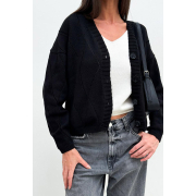 Кардиган в'язаний жіночий Grace Art Knit чорний - Фото №8