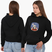 Худи женский Космо Кошки MobiPrint 8921-2058 черный - Фото №4