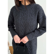 Плаття Олівія oversize Art Knit графіт - Фото №3