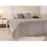 Покривало декоративне двостороннє Velour Grey Ромб Руно - Фото №4