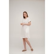 Сукня коротка Linen SoundSleep біла - Фото №6