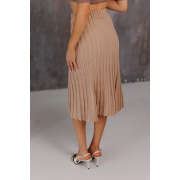 Спідниця-плісе в'язана міді Art Knit бежевий - Фото №7