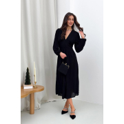 В'язане плаття міді Nataly Art Knit чорний - Фото №4