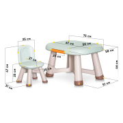 Комплект дитячий стіл і стілець Peppa Green Mealux KD-F042 Green - Фото №3